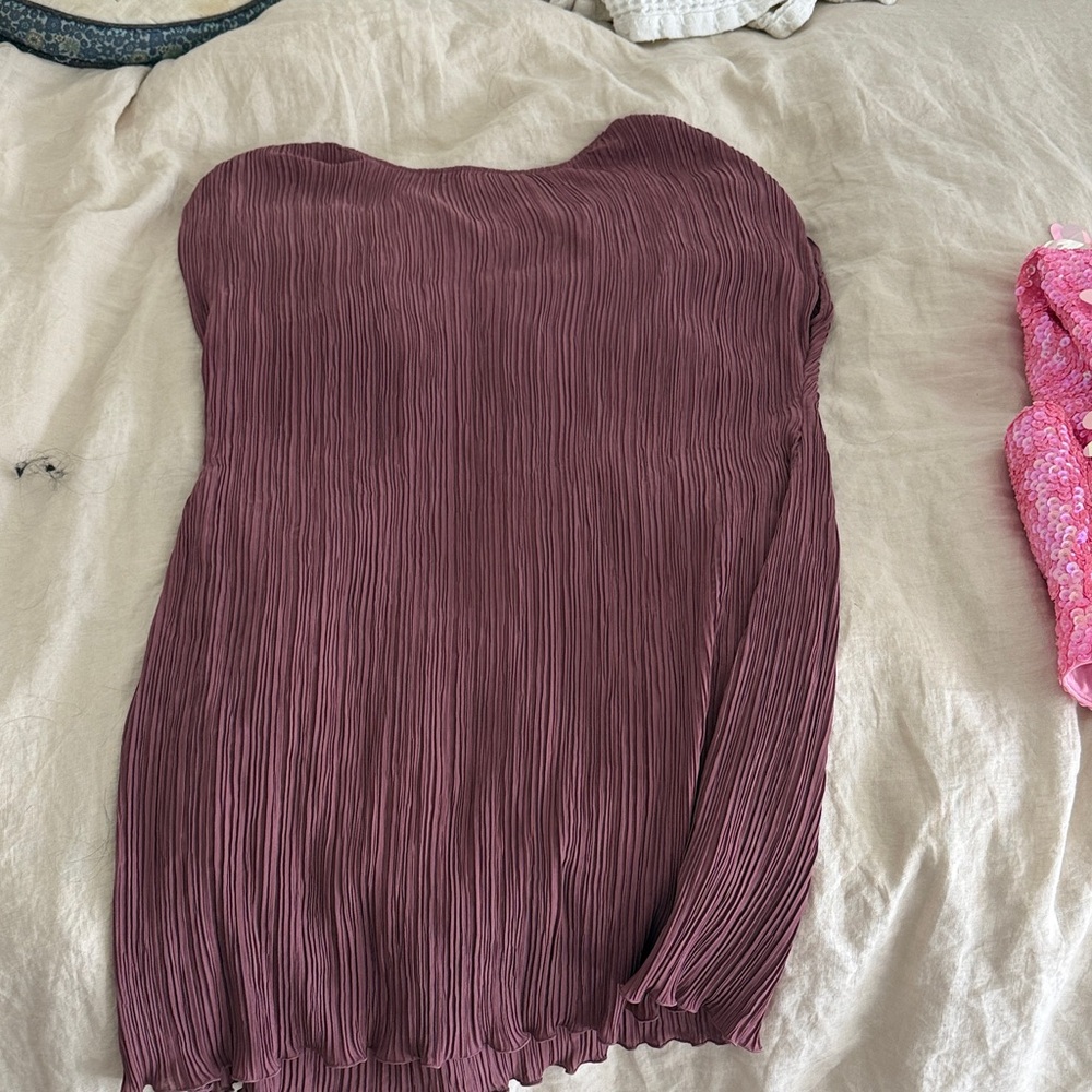 Madewell Pleated Plum Blouse